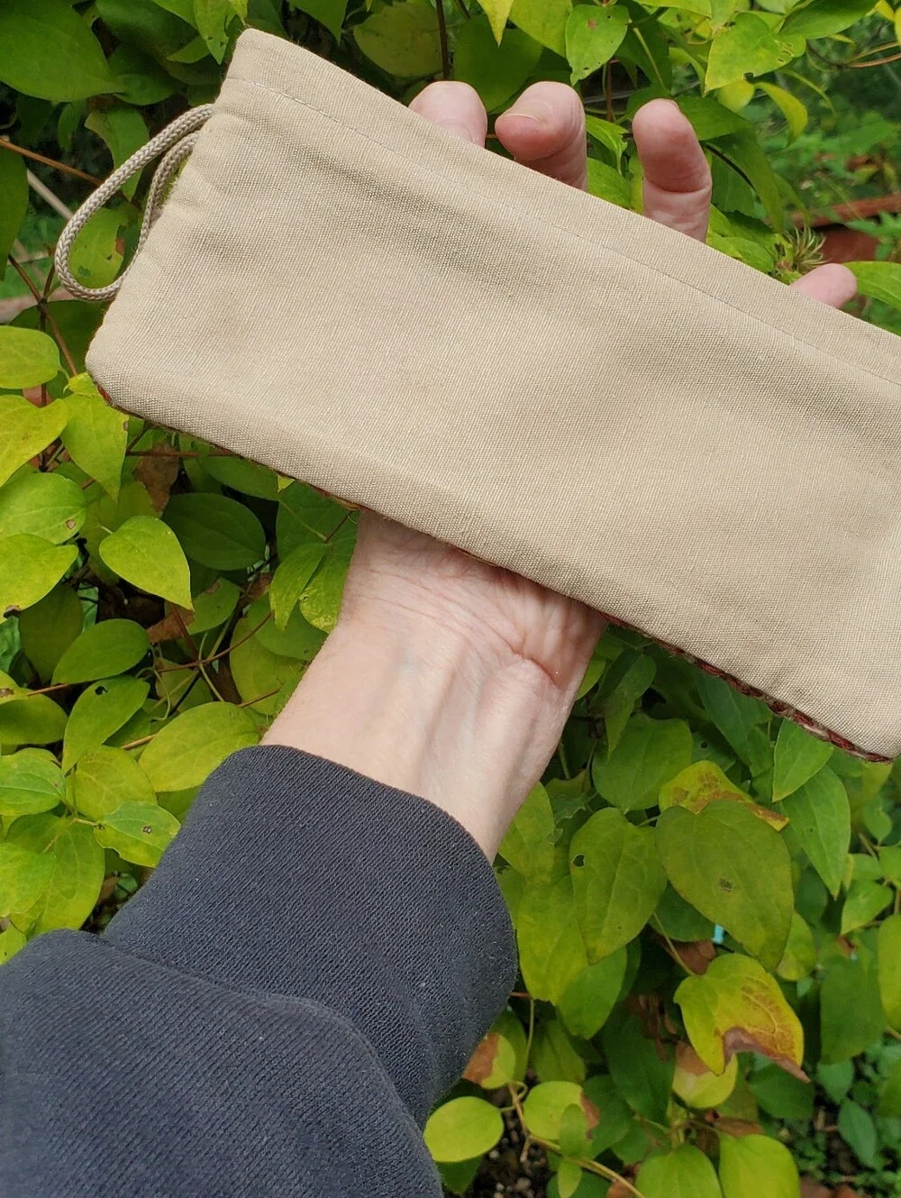 Artisan Handcrafted with a Woven Tribal Print Makeup Cosmetic Bag Zipper Closure